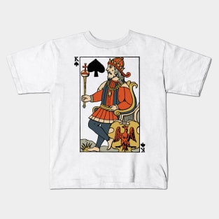 Character of Playing Card King of Spade Kids T-Shirt